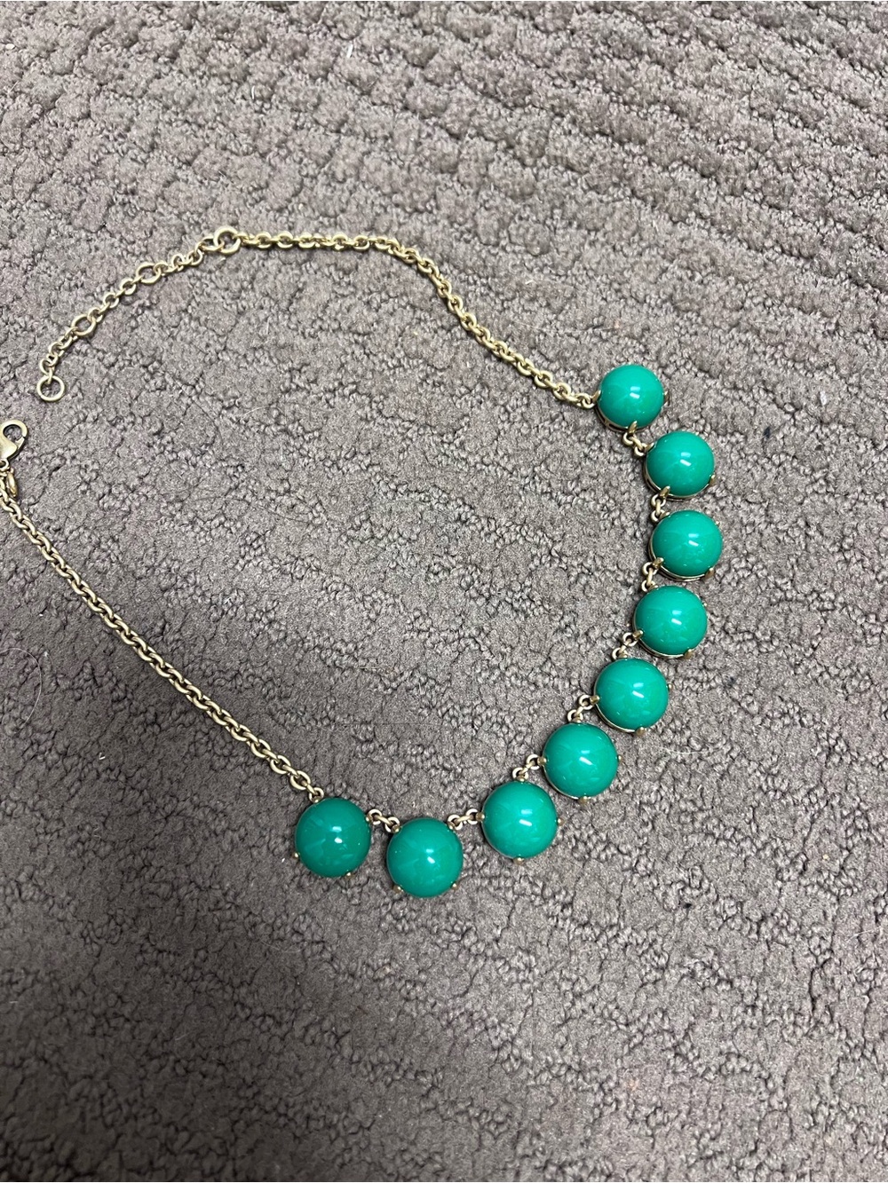 J. Crew Gold-Tone Necklace with Turquoise Bead Row